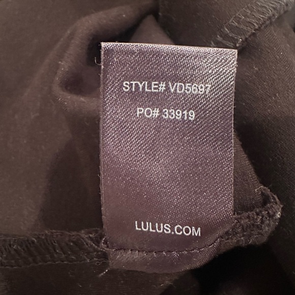 Lulu's Chic Black V Neck Mini Dress Party Festival Gothic Size Medium - Picture 7 of 8